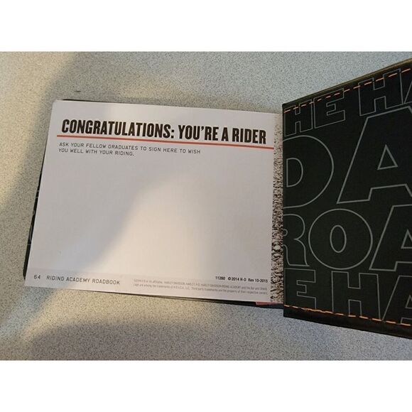 Harley-Davidson Riding Academy Road Book Journal Black Leather ID Holder - Picture 7 of 7